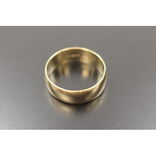 336 - Gent's 9ct gold wedding ring, weight approx. 6.1g