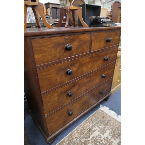 534 - Victorian mahogany chest of drawers, width 127cm, height 123cm, depth 57cm