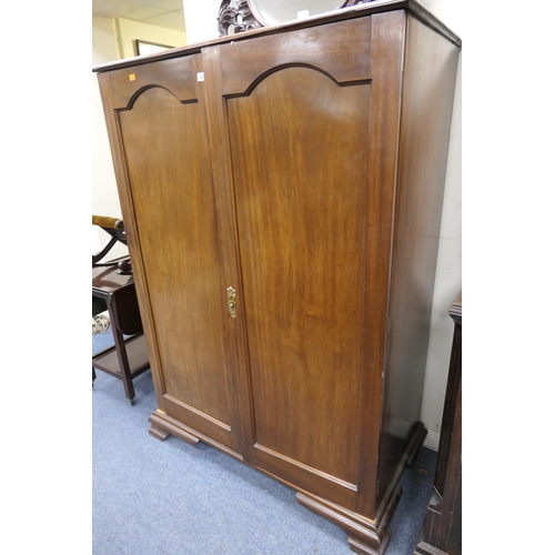 651 - Gentleman's mahogany compactum style wardrobe, height 158cm, width 100cm