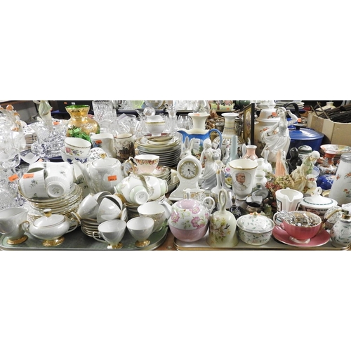 110 - Mixed ceramics including printed water jug, urn, Greek vase, collectors' plates, trinket wares, Roya... 