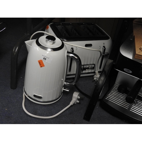 66 - Matching Breville white toaster and kettle (2)