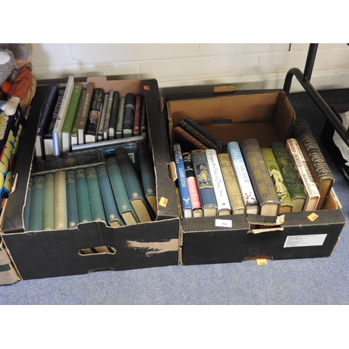 74 - Two boxes of mainly modern books including novels