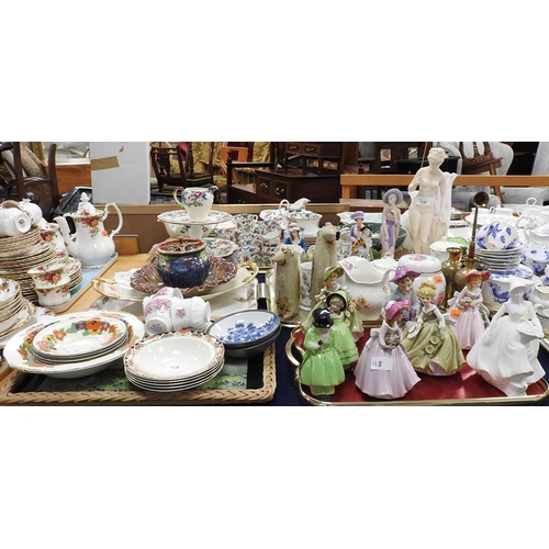 118 - Assorted collectables including figurines, a resin figure of a naked lady, Yardley ginger jar, potte... 