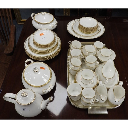 141 - Royal Crown Derby Prince Consort pattern dinner, tea and coffee service, approximately 68 pieces