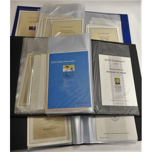 342 - Four stamp albums containing German single issue first day covers, circa 1977 - 92, approx. 200