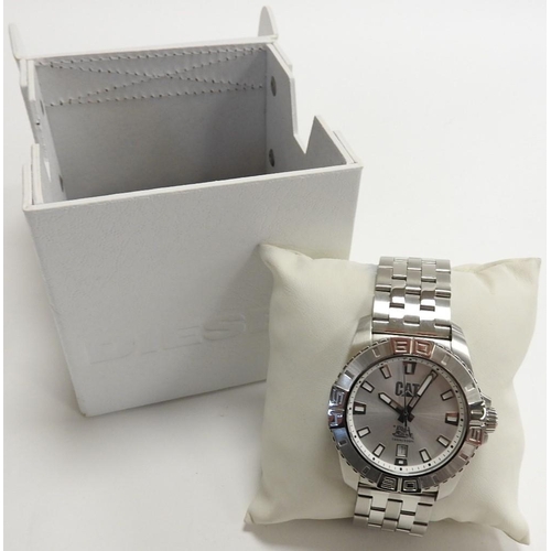 344 - Caterpillar gent's stainless steel quartz wristwatch