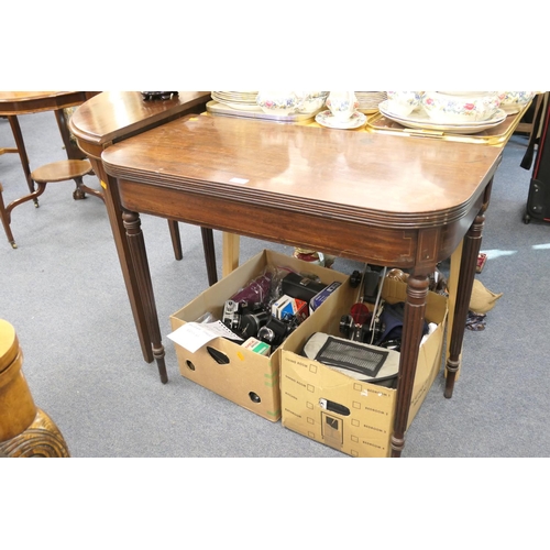 393 - Late Regency mahogany folding tea table