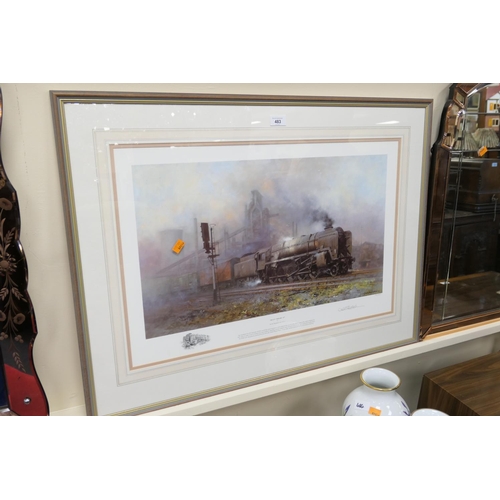 483 - David Shepherd, limited edition coloured print 'Heavy freight', signed by the artist