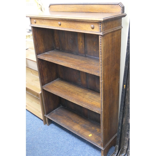 507 - George V oak open bookcase