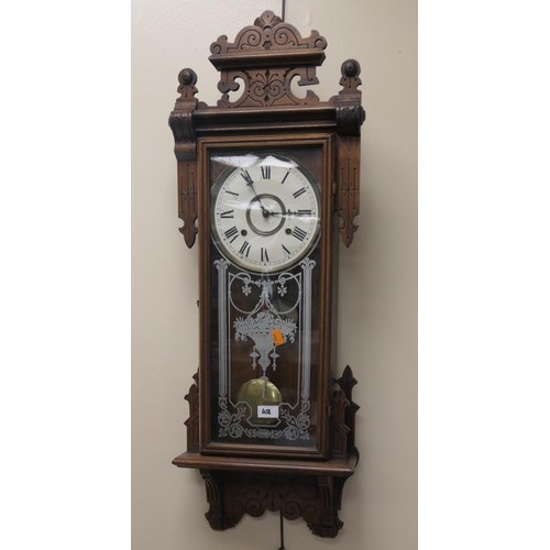 458 - CATALOGUE AMENDMENT: Decorative American wall clock, circa 1900