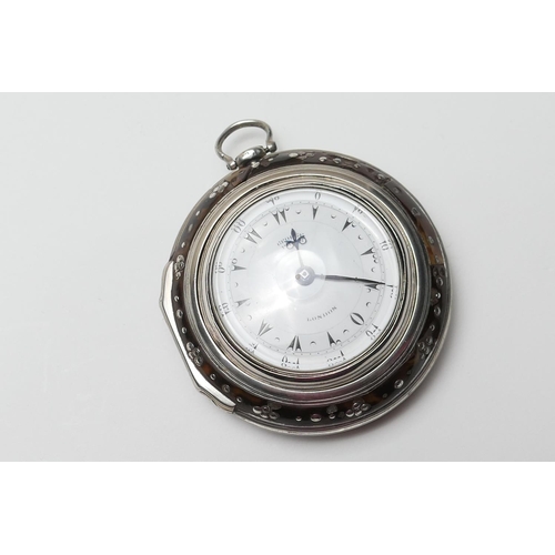 492 - George III tortoiseshell and silver triple cased pocket watch, by George Prior, London, made for the... 