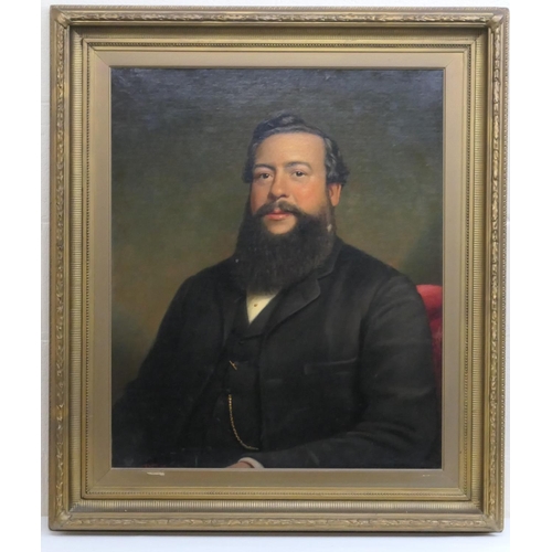 524 - William (?) Jolley (active late 19th Century), Portrait of William Madeley, Mayor of Liverpool, quar... 