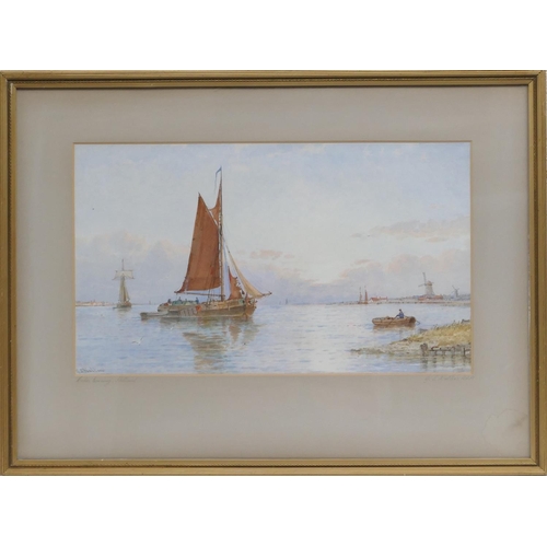 549 - George Stanfield Walters (1838-1924), Pair, 'Yarmouth boat coming in' and 'Calm evening, Holland', w... 