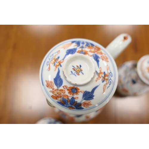 149 - Chinese imari baluster jug and cover, Qianlong (1736-95), decorated throughout with peony and scroll... 