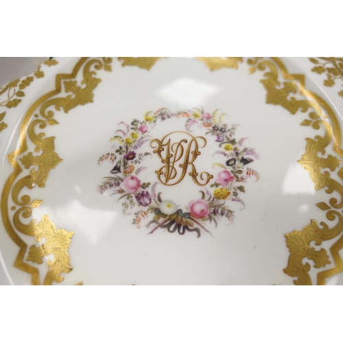 99 - Rare Davenport porcelain plate, circa 1837, probably made to commemorate the coronation of Queen Vic... 