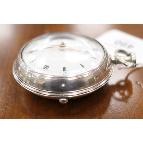 490 - George III silver pair cased club-foot verge or 'Ormskirk' escapement pocket watch, by James Ryland,... 