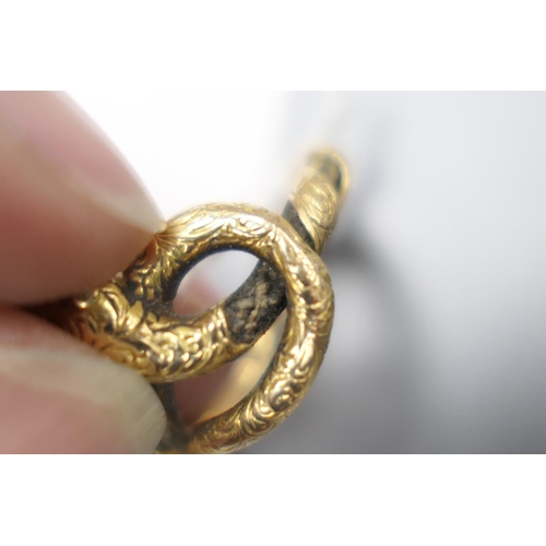 414 - Victorian yellow gold serpent ring, late 19th Century, (probably, originally worked with hair placed... 