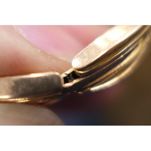 417 - 15ct gold bracelet, with oval shaped multi-bar links, with safety chain, marked '15', length 20cm, w... 