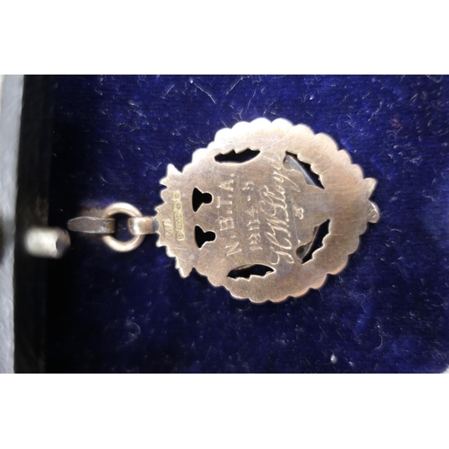 405 - Football interest: Liverpool & District FA 9ct gold 'shield' winner's medal 1899, awarded to H W Llo... 