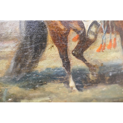 543 - G Armenaki (active late 19th Century), Pair, Camel racing, Giza, and Arabs hunting, signed oils on p... 