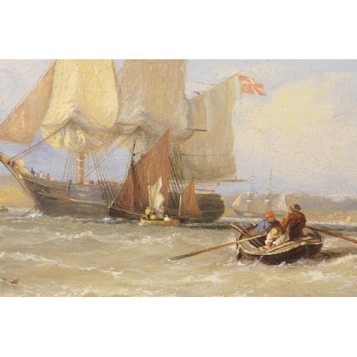 529 - George Stainton (active 1860-90), Going down the Humber, oil on relined canvas, signed, 30cm x 45cm