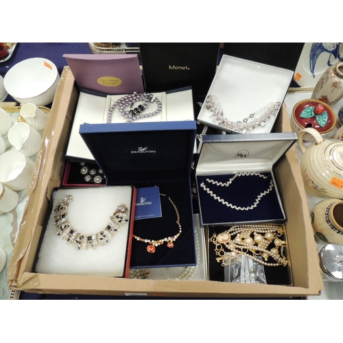 151 - Assorted boxed costume jewellery including necklaces and bracelets