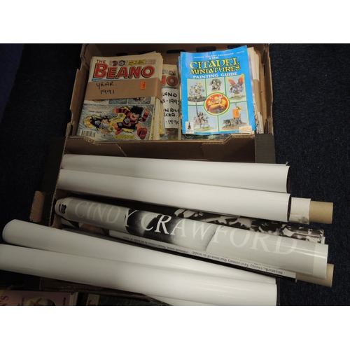 170 - Beano comics, late 1980s and 1990s and Dandy and others; also a  number of posters