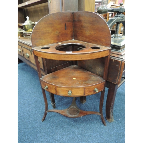 633 - Early 19th Century mahogany corner washstand