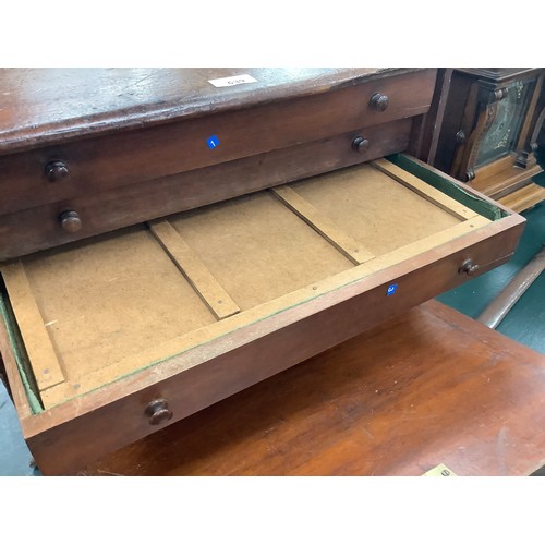 639 - Victorian mahogany collector's table cabinet