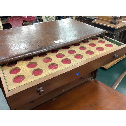 639 - Victorian mahogany collector's table cabinet