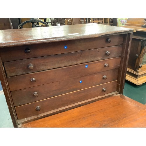 639 - Victorian mahogany collector's table cabinet