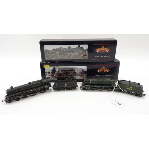 118 - Bachmann Branch Line, Standard Class 73082, loco and tender Camelot, in BR black (boxed); also N Cla... 