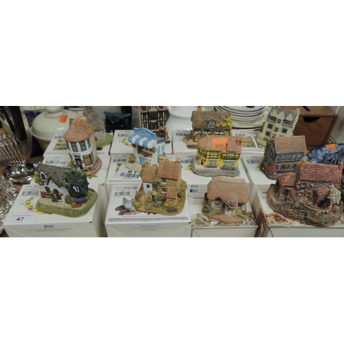 47 - Mixed Lilliput Lane collectables including cottages, shops, houses etc. including 'The Salty Seagull... 