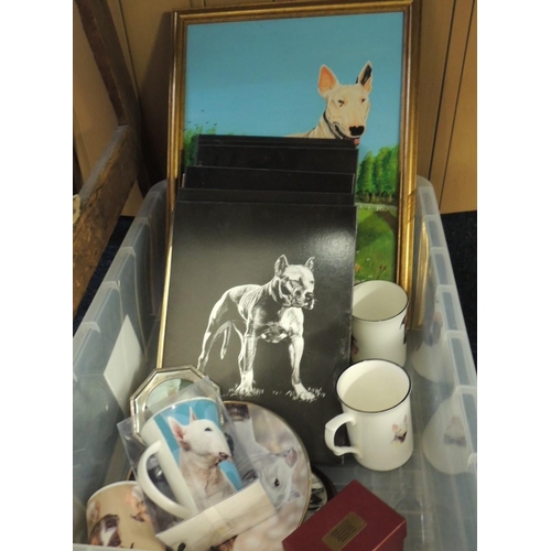 57 - Mixed items based on the British Bulldog comprising mugs, collectors' plates and prints etc.