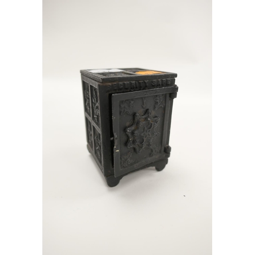 227 - Cast iron 'security safe deposit' money bank