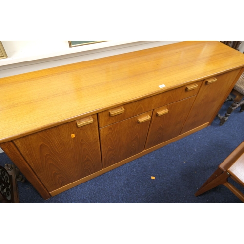 452 - Retro teak sideboard, width 175cm, depth 48cm, height 72cm