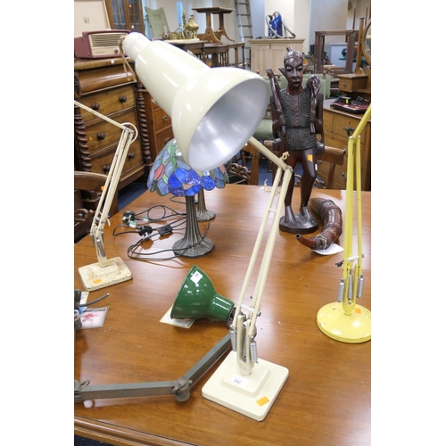 542 - Herbert Terry angle-poise lamp finished in cream