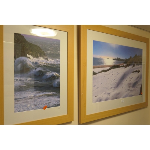 580 - Assortment of framed prints including six Turtle photography signed photographic prints