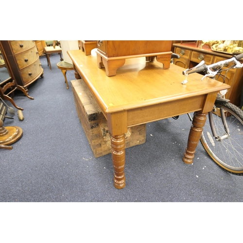 592 - Victorian walnut library table, 182cm x 90 cm