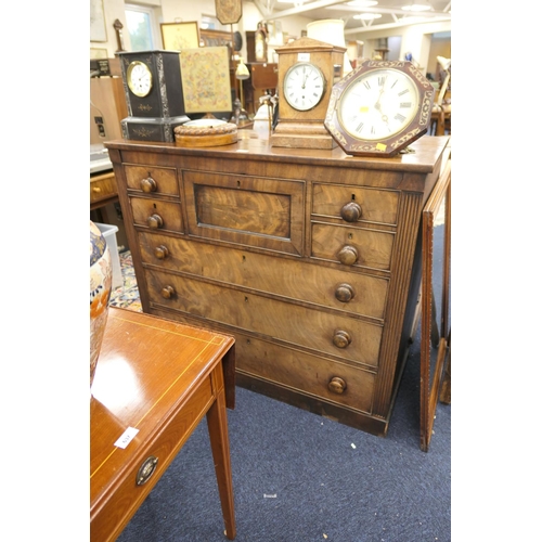 634 - Early 19th Century Scottish mahogany chest of drawers, width 123cm, height 106cm