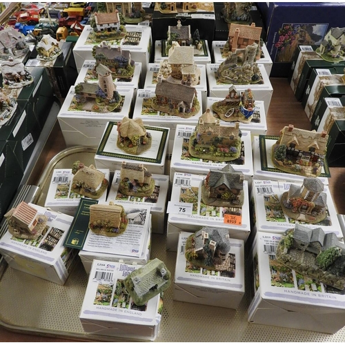 75 - Twenty-one Lilliput Lane cottages, one a paint-your-own, including a limited edition 'Cygnet' (boxed... 