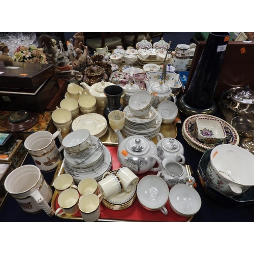 112 - Two Japanese tea services, Minton Consort pattern coffee cans and saucers, further tea wares, tankar... 