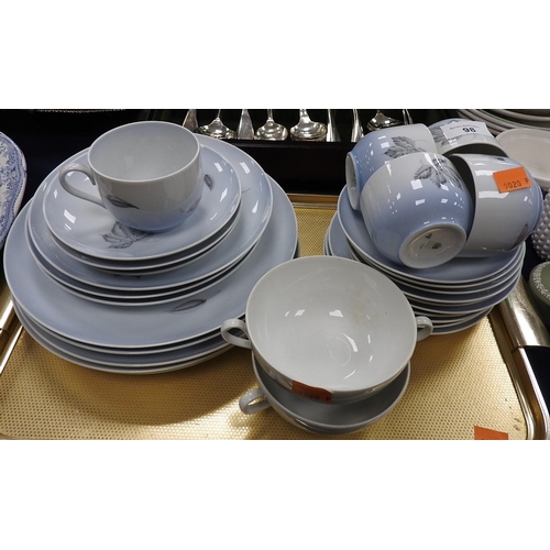 98 - Part Danish dinner and tea service (1 tray)