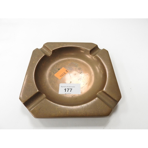 177 - Heavy based bronze ashtray