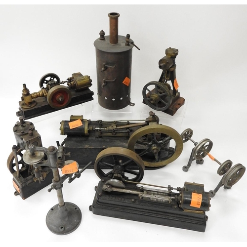 202 - Collection of scratch built live steam engines, both horizontal and vertical; also water pumps, dril... 