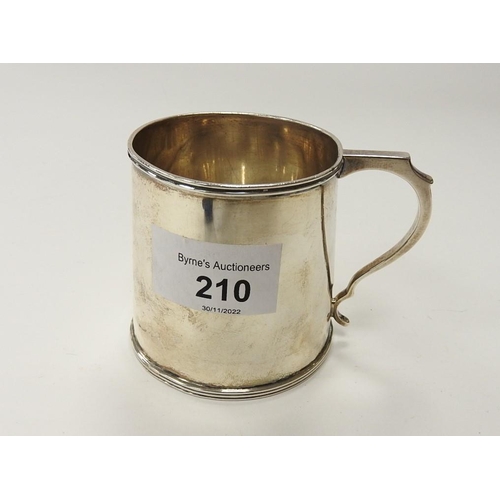 210 - Silver cup, with monogram 'SMH', Birmingham 1925, weight approx. 126g