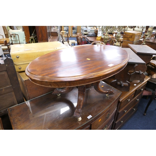 503 - Victorian mahogany oval occasional table