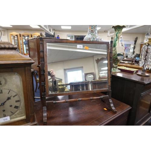 515 - 19th Century mahogany skeleton toilet mirror