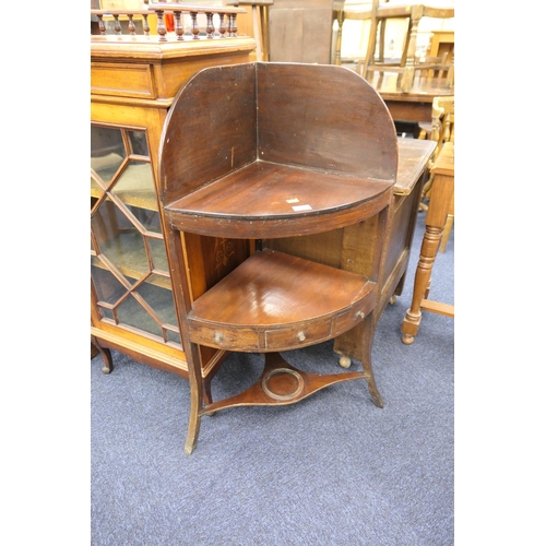 555 - Early 19th Century mahogany corner washstand