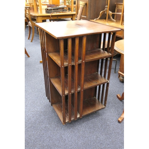 595 - Mahogany revolving bookcase